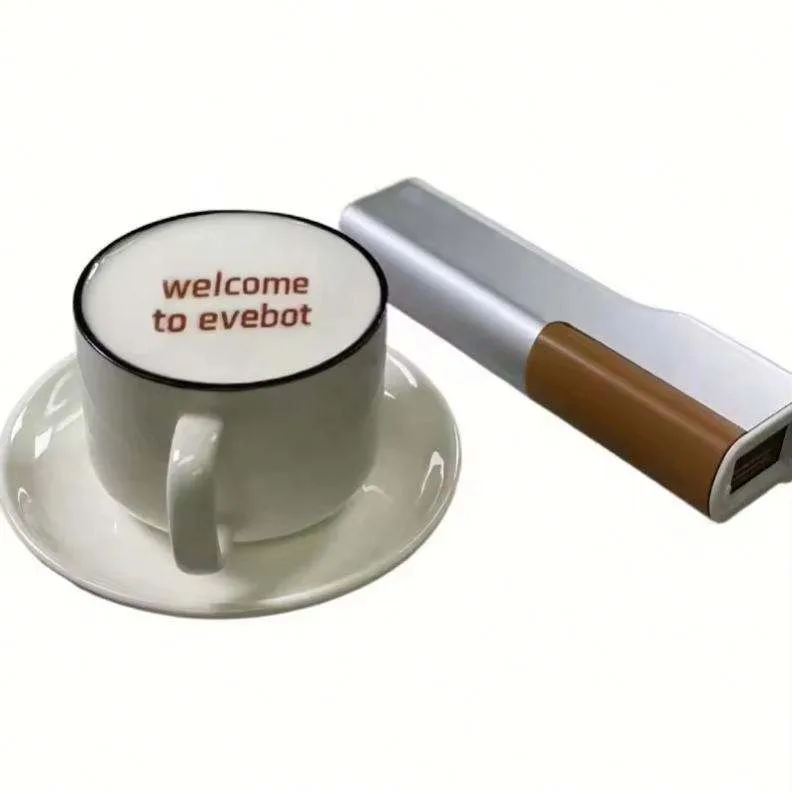 Coffee Equipment Logo - เครื่องพิมพ์ลาเต้อาร์ต เครื่องพิมพ์กาแฟ อุปกรณ์เขียนโค้ด ด้วยหมึกอิงค์เจ็ท ออกแบบโลโก้ พกพาสะดวก