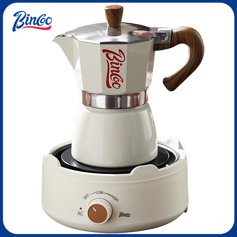 Coffee Equipment Accessories - เครื่องชงกาแฟมอคค่าพ็อตและเตาไฟฟ้า Bincoo ดีไซน์กะทัดรัดสำหรับพื้นที่ขนาดเล็ก เพื่อการชงกาแฟสไตล์อิตาเลียนที่เข้มข้น
