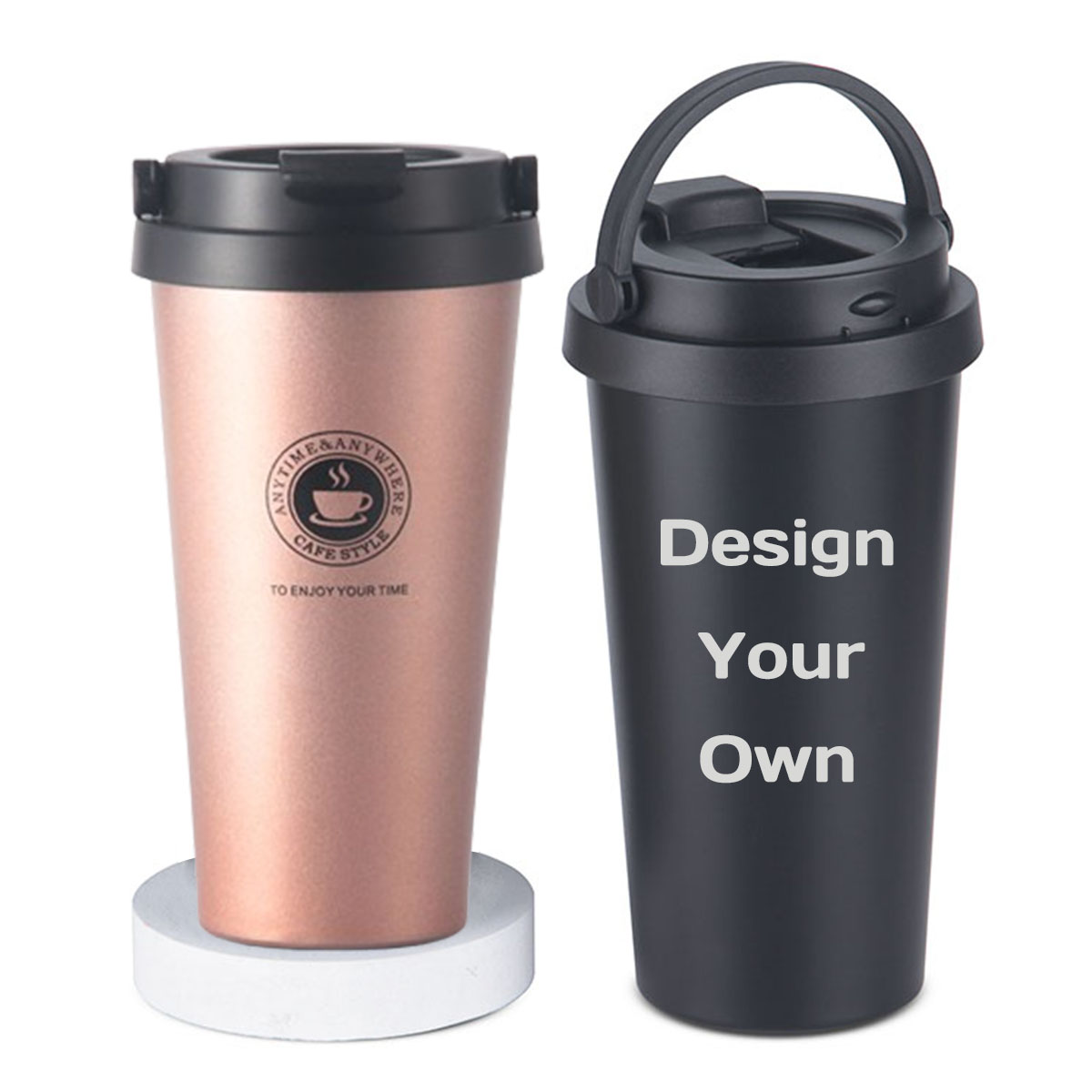 Coffee Equipment Usa - แก้วกาแฟเก็บความร้อนแบบพกพา 16 ออนซ์ ทำจากสแตนเลสสตีล 2 ชั้น