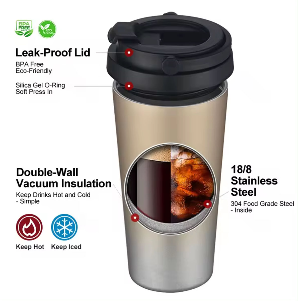 แก้วกาแฟเก็บความร้อนแบบพกพา 16 - Coffee Equipment Usa บทวิจารณ์และราคา